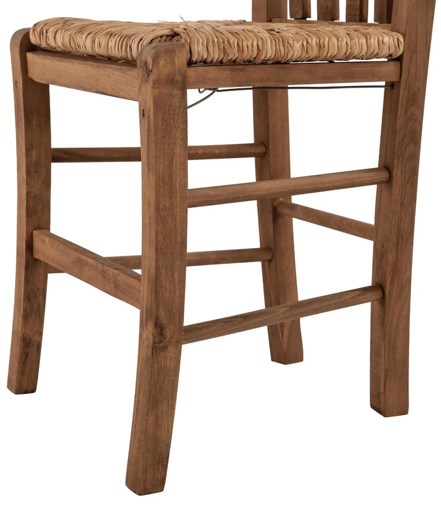 Καρέκλα C10376.01 Καφενείου με Ψάθα Καρυδί Εμποτισμoύ 41x35x89 εκ.