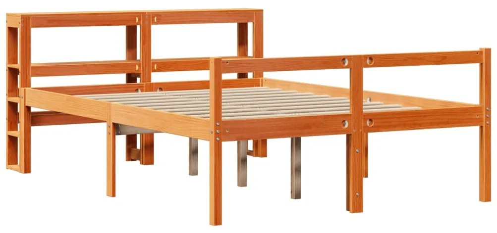Πλαίσιο Κρεβατιού με Κεφαλάρι Μελί 160x200εκ. Μασίφ Ξύλο Πεύκου 3305885