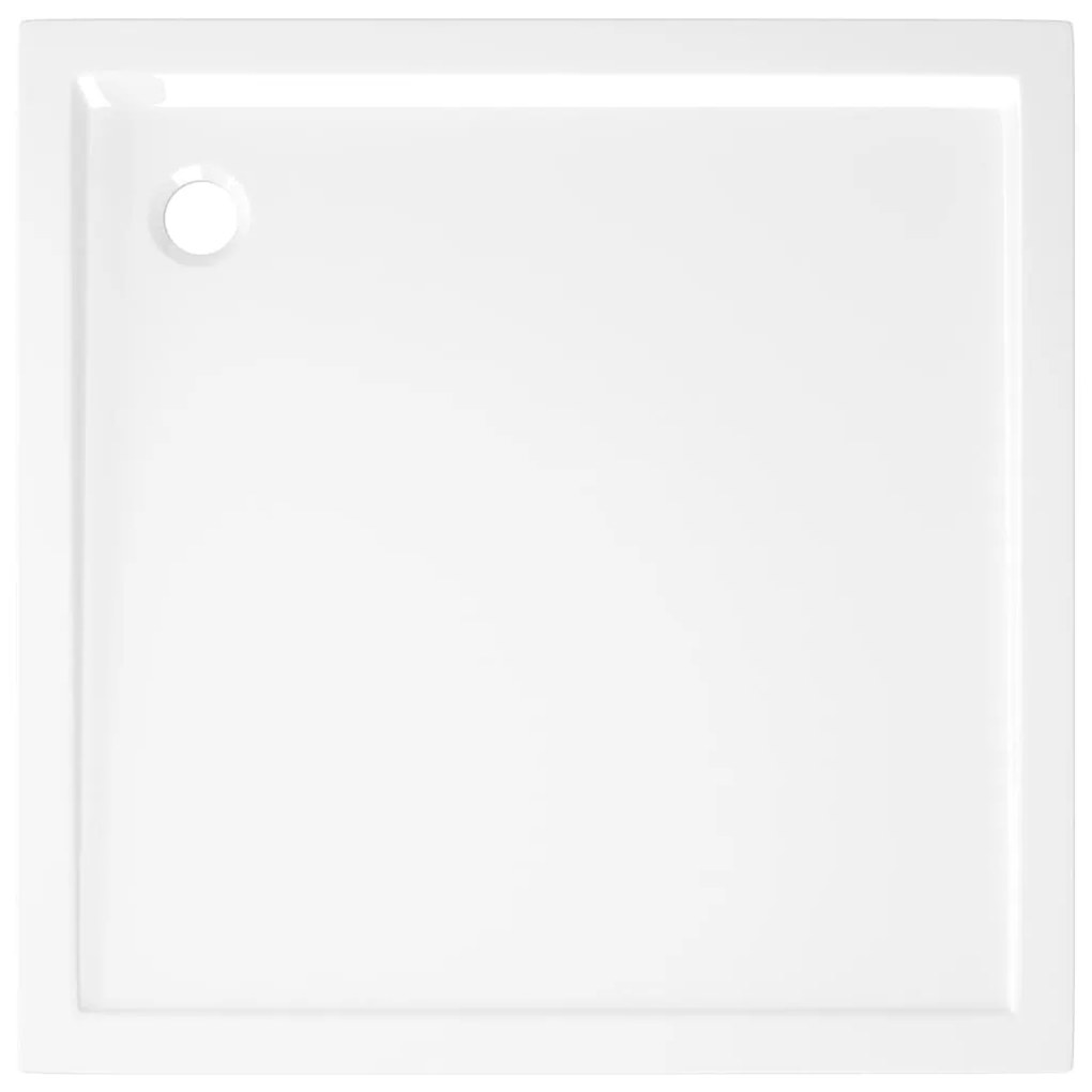 vidaXL Βάση Ντουζιέρας Τετράγωνη Λευκή 80 x 80 εκ. από ABS