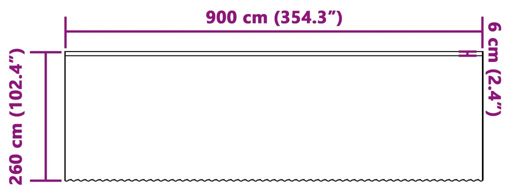 vidaXL Κουρτίνες με κουρτίνες Floral Λευκό 900 x 260 εκ. Πολυεστέρας