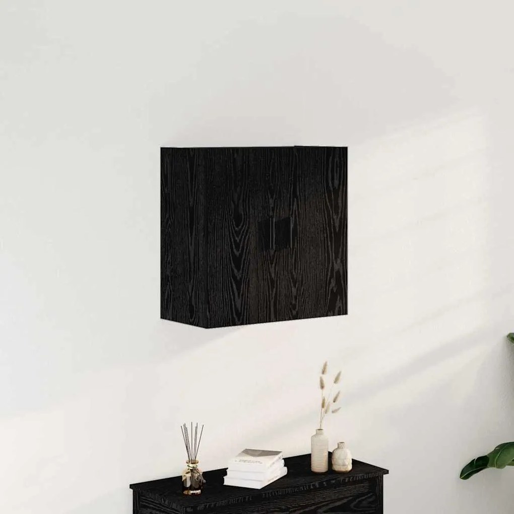 vidaXL Ντουλάπα Τοίχου Μαύρη δρυς 60 x 31 x 60 εκ. Επεξεργασμένο ξύλο