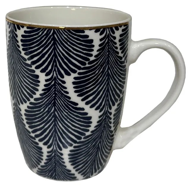 FLEUR C ΚΟΥΠΑ NEW BONE CHINA ΛΕΥΚΟ ΜΠΛΕ ΧΡΥΣΟ D8,3xH10,5cm - 028881 - 028881