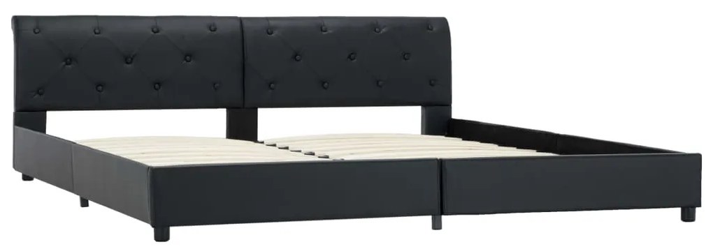 vidaXL Πλαίσιο Κρεβατιού Μαύρο 180 x 200 εκ. από Συνθετικό Δέρμα