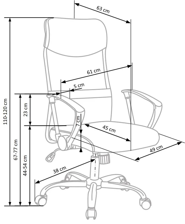 VIRE 2 office chair, color: black / grey DIOMMI V-CH-VIRE_2-FOT-POPIEL