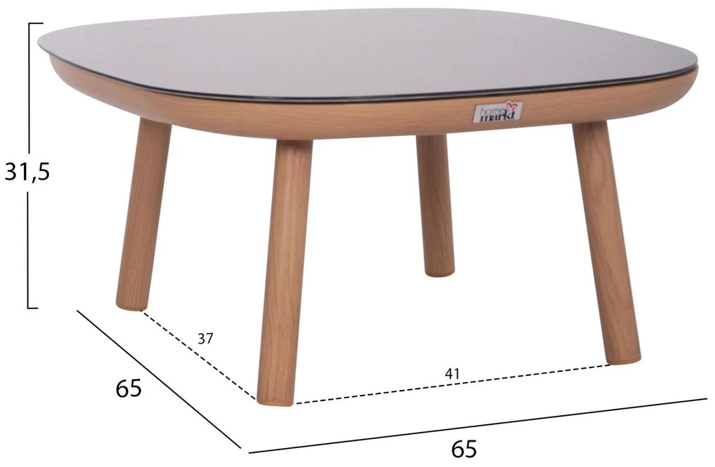 Σετ Κήπου Σαλόνι KRΟM C6360.02 5 τεμ. Αλουμίνιο - Σχοινί Strap - 3D PRINTED Glass 210x85x74 εκ.