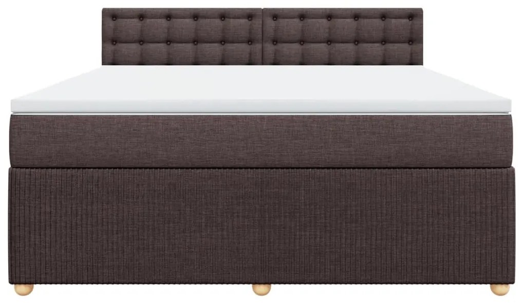 ΚΡΕΒΑΤΙ BOXSPRING ΜΕ ΣΤΡΩΜΑ ΣΚΟΥΡΟ ΚΑΦΕ 180X200 ΕΚ ΥΦΑΣΜΑΤΙΝΟ 3287552