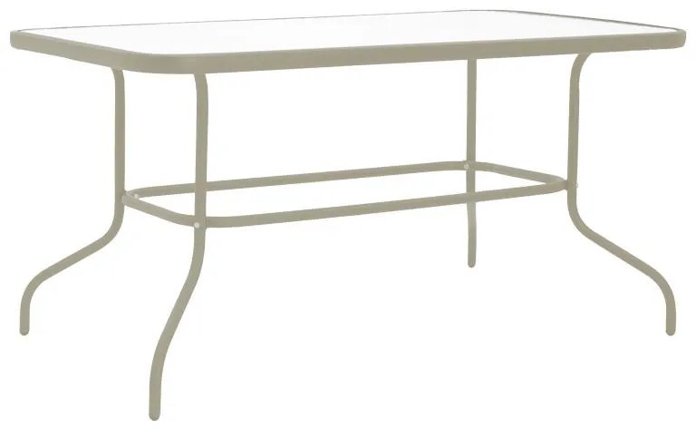 Σετ Κήπου Τραπεζαρία Valor-Sussie 5 τεμ. Μέταλλο σε Σαμπανιζέ χρώμα 110x60x70εκ. 110x60x70 εκ.