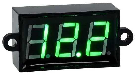 Όργανο Μέτρησης Τάσης Βολτόμετρο με Οθόνη LED Display DC 3.5 έως 30V Πράσινο Μ5.5 x Π1.5 x Υ2.5cm Globostar-79986-Πράσινο 79986