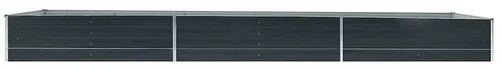 vidaXL Ζαρντινιέρα Υπερυψωμένη Ανθρακί 480x80x45 εκ. Γαλβαν. Χάλυβας