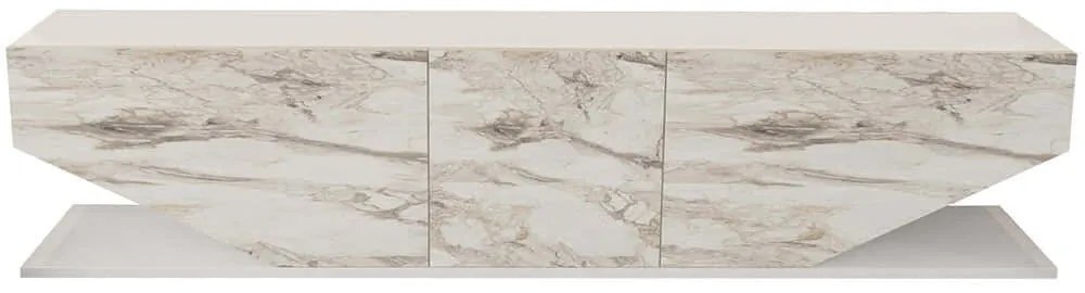 Έπιπλο Tηλεόρασης Inci 322RTC2448 180x30x45cm Marble Effect White
