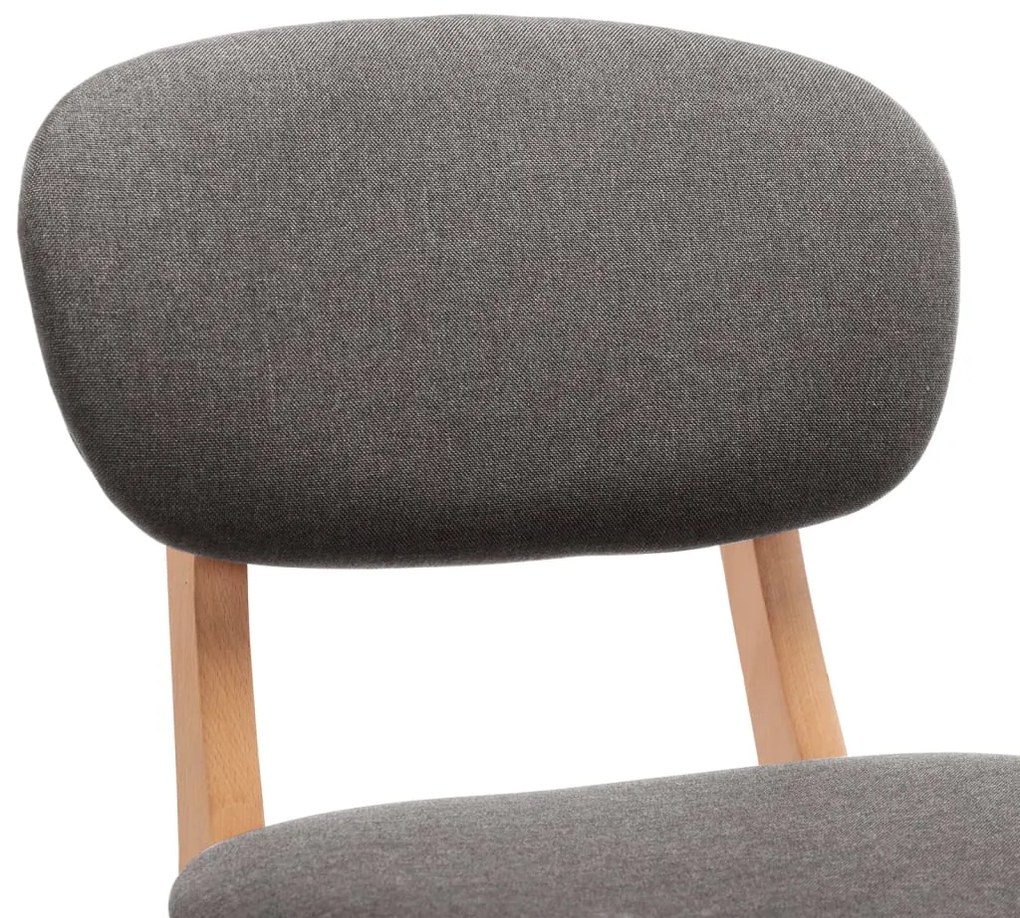 vidaXL Σκαμπό Μπαρ 2 τεμ. Ανοιχτό Γκρι Υφασμάτινα