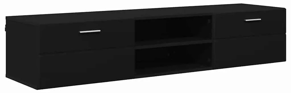 vidaXL Ντουλάπι TV με ράφι Μαύρο 150 x 39 x 30 εκ Επεξεργασμένο ξύλο