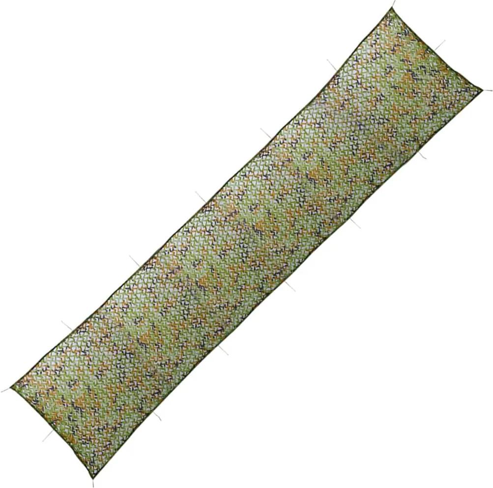 vidaXL Δίχτυ Σκίασης Παραλλαγής Πράσινο 1,5 x 6 μ. με Σάκο Αποθήκευσης