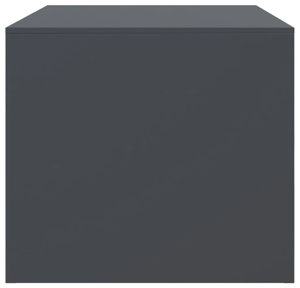 Τραπέζι Κήπου Ανθρακί 67x50x44 εκ. Ατσάλινο - Ανθρακί