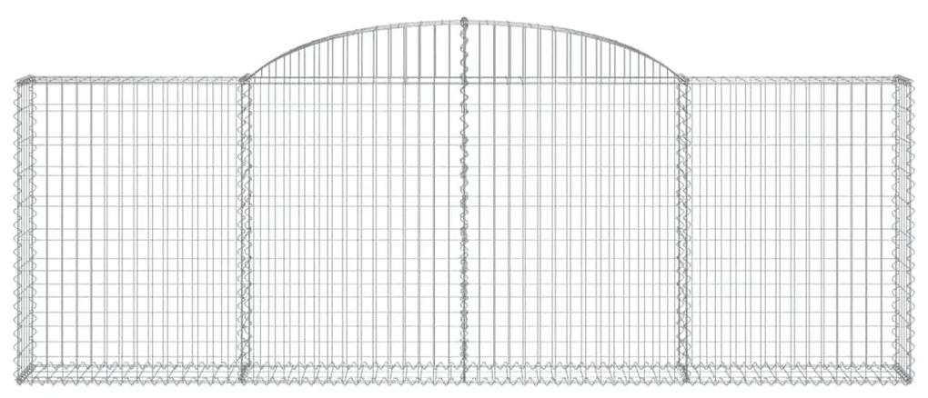 vidaXL Συρματοκιβώτια Τοξωτά 5 τεμ. 300x30x100/120 εκ. Γαλβαν. Ατσάλι