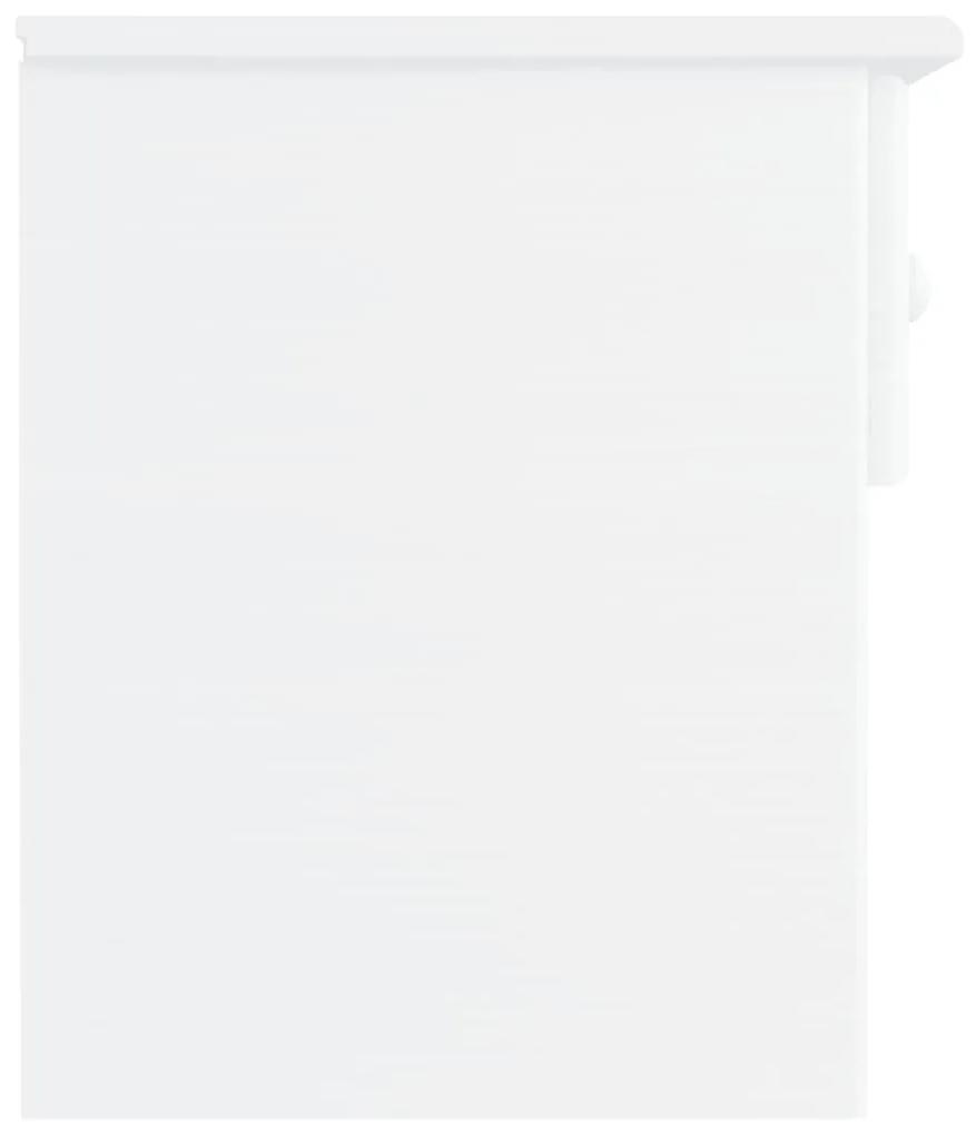 vidaXL Κομοδίνο ALTA Λευκό 41 x 35 x 41 εκ. από Μασίφ Ξύλο Πεύκου
