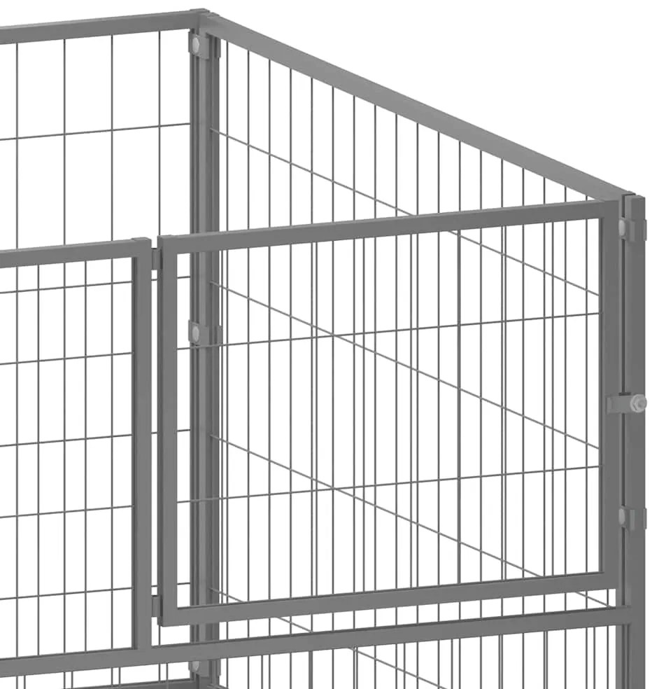 vidaXL Σπιτάκι Σκύλου Ασημί 100 x 100 x 70 εκ. Ατσάλινο
