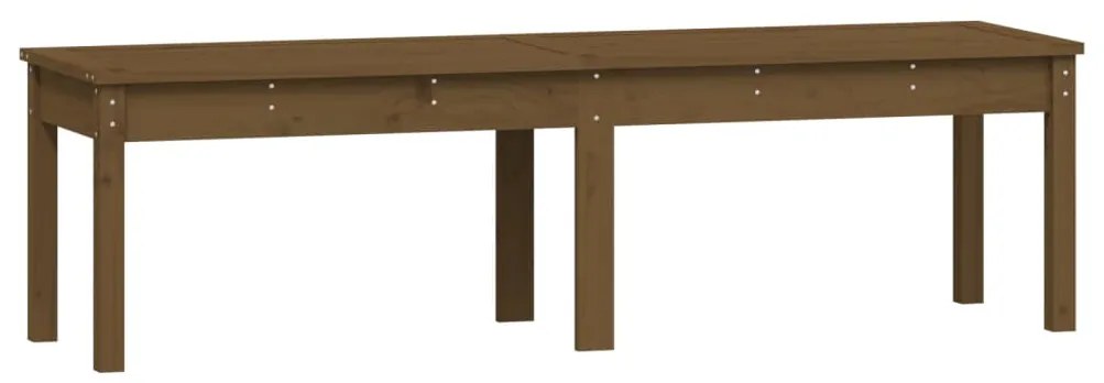 vidaXL Πάγκος Κήπου Διθέσιος Μελί 159,5x44x45 εκ. Μασίφ Ξύλο Πεύκου