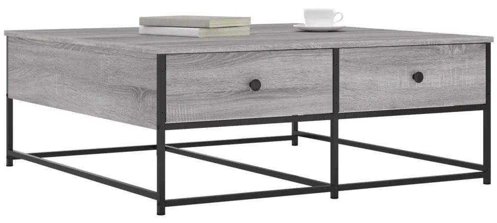vidaXL Τραπεζάκι Σαλονιού Γκρι Sonoma 100 x 99 x 40 εκ. Επεξεργ. Ξύλο