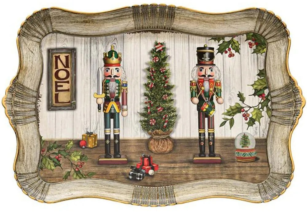 Χριστουγεννιάτικος Δίσκος Σερβιρίσματος 173-225-010 43x30x3cm Multi