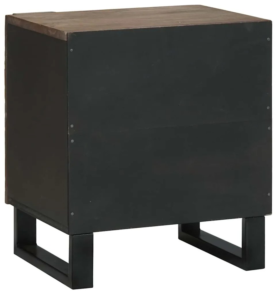 vidaXL Κομοδίνο Καρυδιά 40 x 33 x 46 εκ. Μασίφ ξύλο μάνγκο