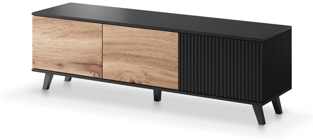 RANDOM RTV-1 TV-stand, color: wotan oak/black DIOMMI V-PL-RANDOM-RTV-1