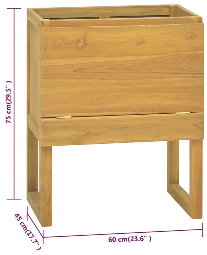 Έπιπλο Μπάνιου 60 x 40 x 75 εκ. από Μασίφ Ξύλο Teak 338247