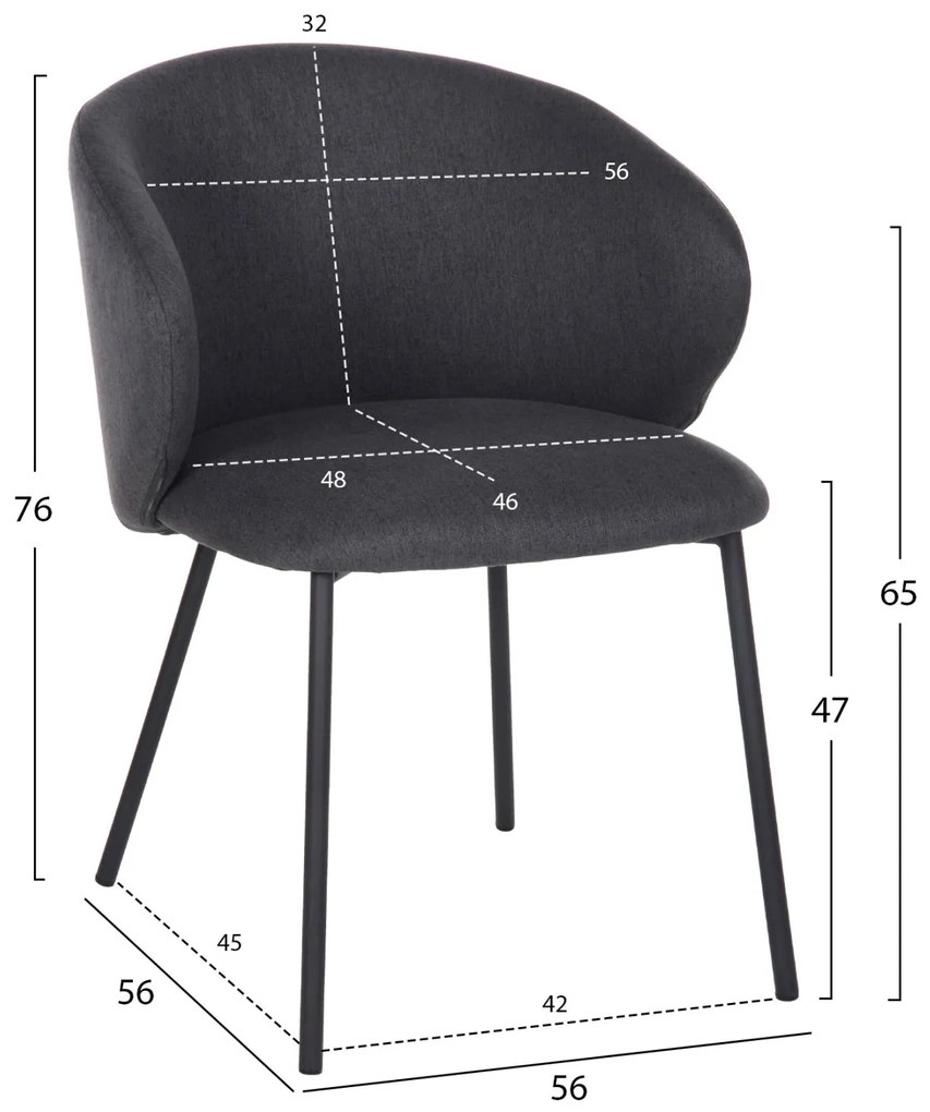 Σετ Τραπεζαρίας RAVEN C21069.02 5τεμ. Κεραμική Επιφάνεια Μαύρο Μάρμαρο &amp; 4 Καρέκλες 160x80x74 εκ.