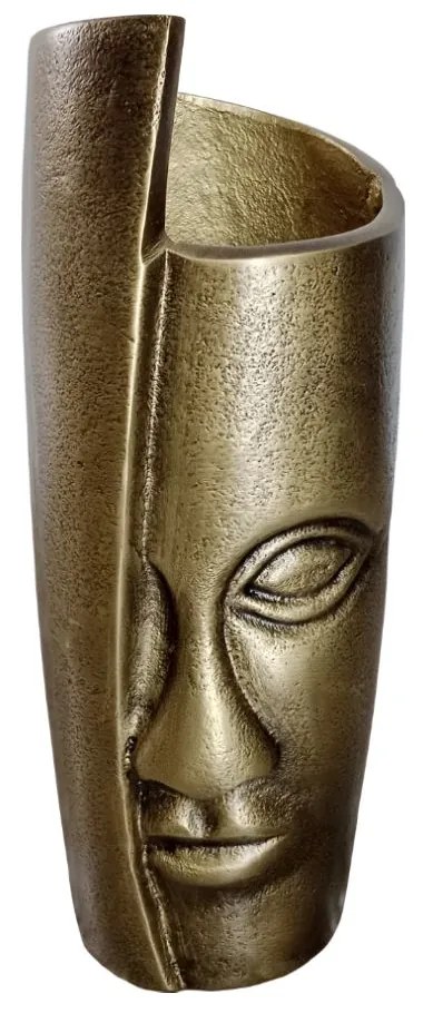 Βάζο Αλουμινίου Keren 022152 D10xH25cm Antique Gold Aluminium