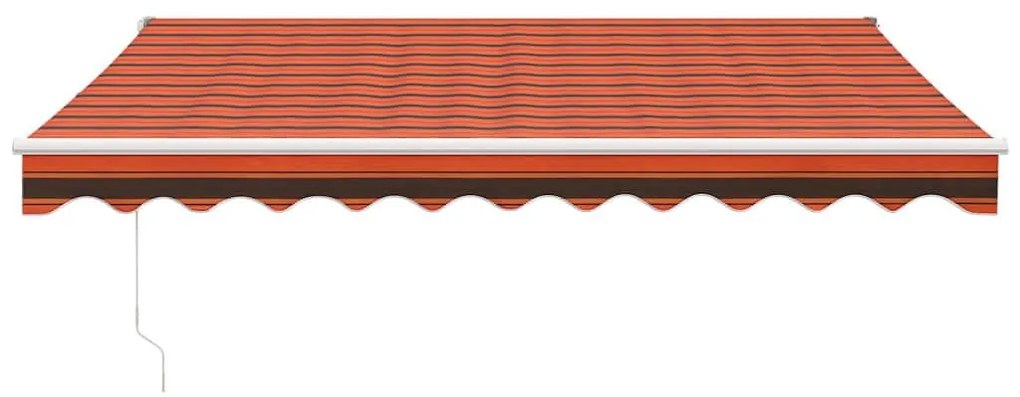 Τέντα Πτυσσόμενη Πορτοκαλί / Καφέ 3 x 2,5 μ. Ύφασμα &amp; Αλουμίνιο - Πορτοκαλί