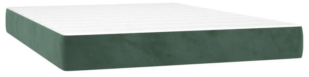 ΚΡΕΒΑΤΙ BOXSPRING ΜΕ ΣΤΡΩΜΑ ΣΚΟΥΡΟ ΠΡΑΣΙΝΟ 140X190ΕΚ. ΒΕΛΟΥΔΙΝΟ 3143262