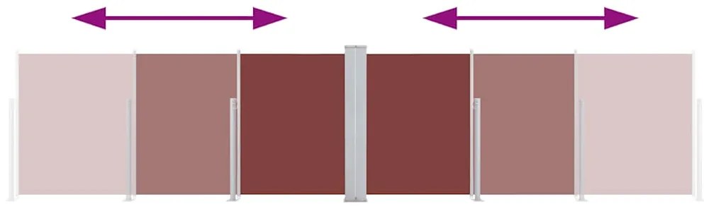 vidaXL Σκίαστρο Πλαϊνό Συρόμενο Καφέ 120 x 600 εκ.