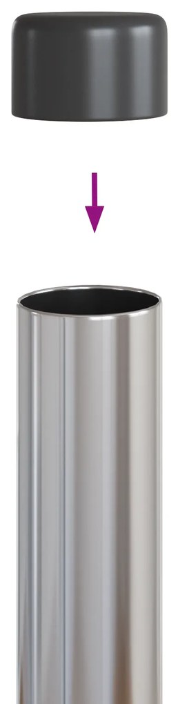 vidaXL Πό posts φράχτη 2 pcs Ασημί 70 cm Γαλβανισμένος χάλυβας