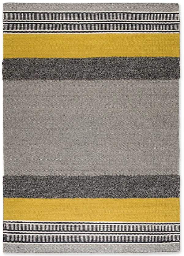 Χαλί Cannia Grey-Yellow 070X140, 130X190, 160X230, 200X300, 250X300 Γκρι, Κίτρινο