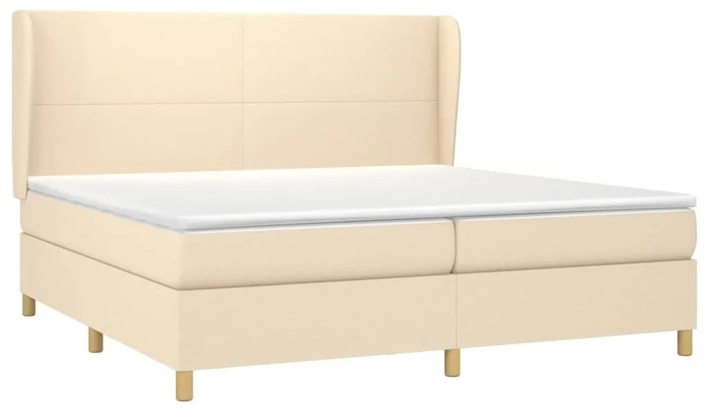 ΚΡΕΒΑΤΙ BOXSPRING ΜΕ ΣΤΡΩΜΑ ΚΡΕΜ 200X200 ΕΚ. ΥΦΑΣΜΑΤΙΝΟ 3128394