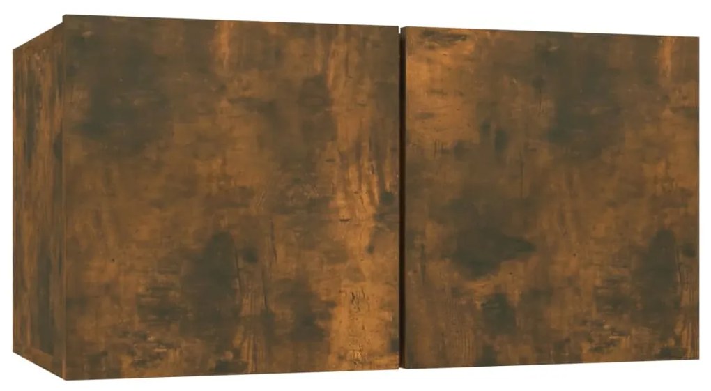 vidaXL Σετ Επίπλων Τηλεόρασης 4 Τεμαχίων Καπνιστή δρυς Επεξ. Ξύλο