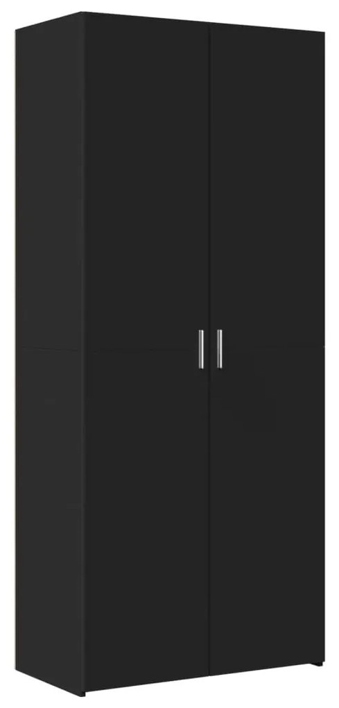 vidaXL Ντουλάπι Μαύρο 80x42,5x249 εκ. από Επεξεργασμένο Ξύλο