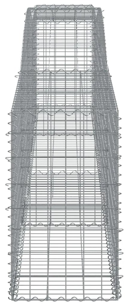 vidaXL Συρματοκιβώτια Τοξωτά 3 τεμ. 400x50x80/100 εκ. Γαλβαν. Ατσάλι