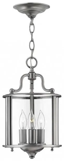 Κρεμαστό Φωτιστικό Οροφής 3xE14  Φ20cm  Gentry Elstead Lighting HK-GENTRY-P-S-PW Ασημί