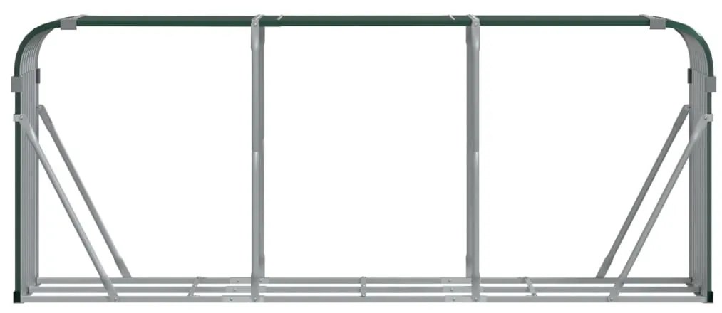 vidaXL Ξυλοθήκη Πράσινη 234 x 45 x 100 εκ. από Γαλβανισμένο Ατσάλι