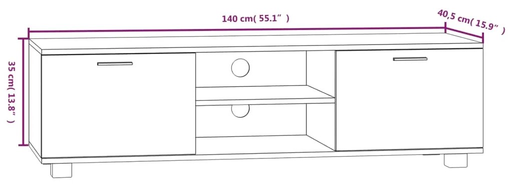 ΈΠΙΠΛΟ ΤΗΛΕΟΡΑΣΗΣ ΚΑΠΝΙΣΤΗ ΔΡΥΣ 140X40,5X35 ΕΚ. ΕΠΕΞ. ΞΥΛΟ 342626