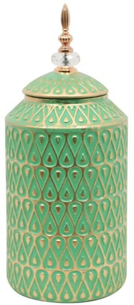 Βάζο Κεραμικό 373-122-770 17,5x44cm Green Ceramic