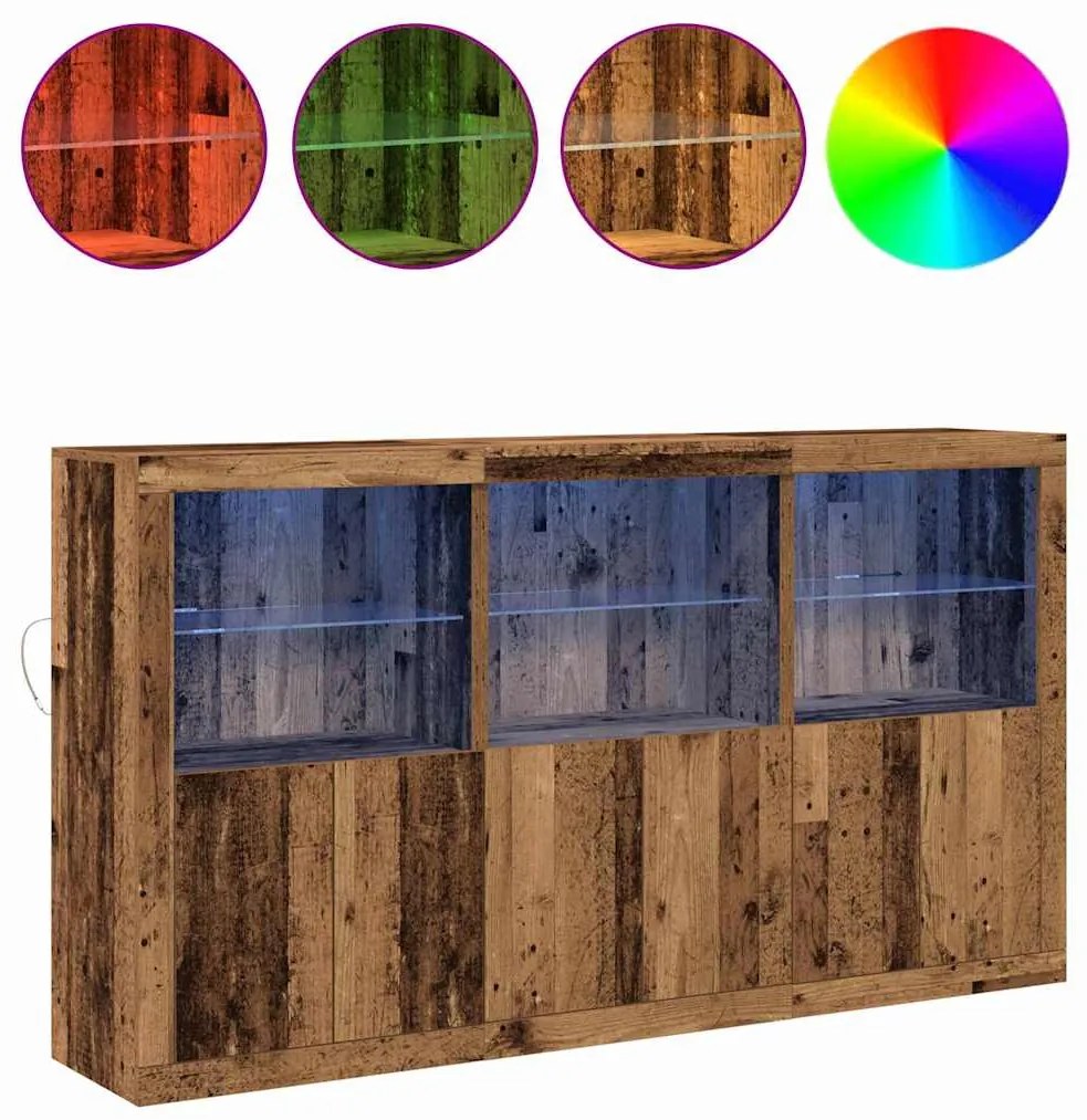 vidaXL Πλαϊνό γραφείο Παλαιό ξύλο 181.5 x 37 x 100 εκ