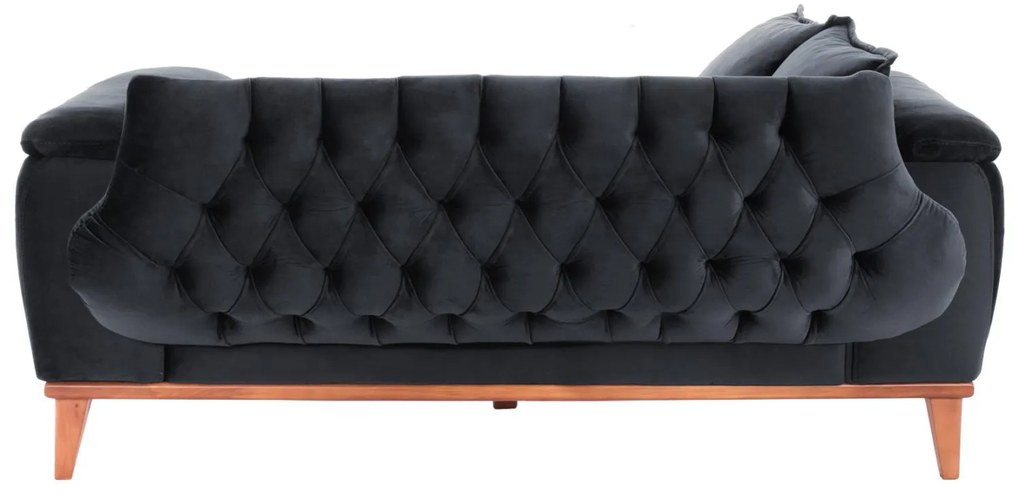 Καναπές - Κρεβάτι Bennington 2θέσιος Μαύρο 180x95x80 εκ. 180x95x80 εκ.