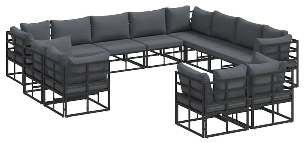 vidaXL Σετ Καναπέ Κήπου με μαξιλάρι 12 pcs