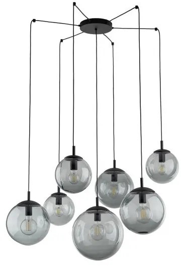 Κρεμαστό Φωτιστικό Οροφής 7xE27 15W IP20 Esme TK Lighting-5385-Ανθρακί 5385