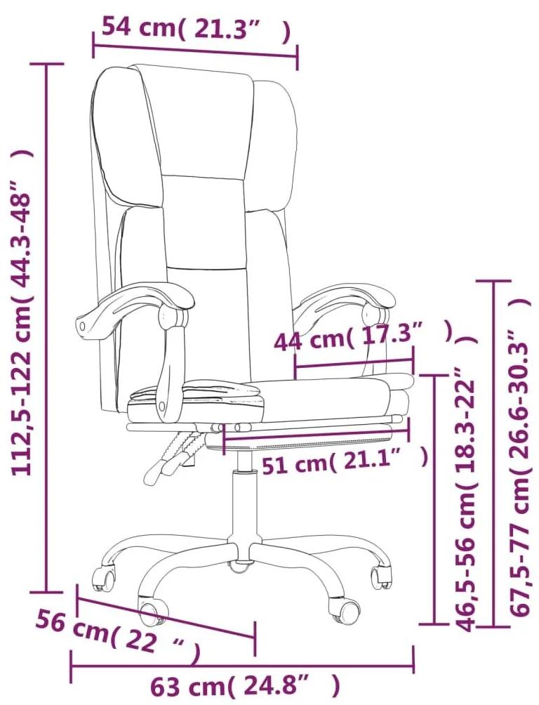 Καρέκλα Γραφείου Ανακλινόμενη Κρεμ Συνθετικό δέρμα - Κρεμ