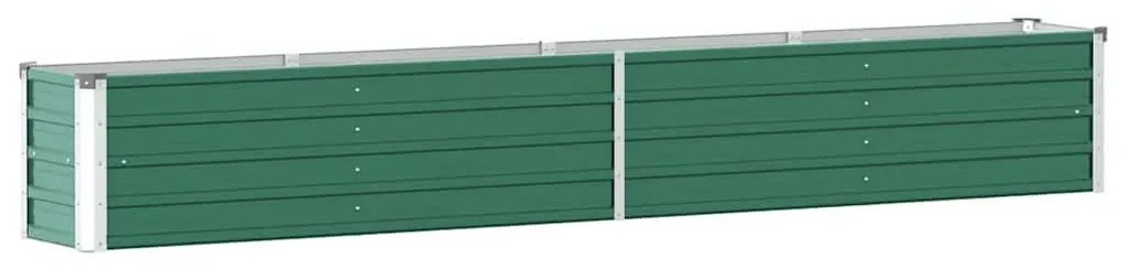 Ζαρντινιέρα Υπερυψωμένη Πράσινη 320x40x45 εκ. Γαλβαν. Χάλυβας - Πράσινο