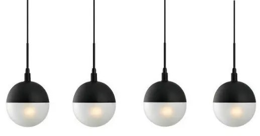 Κρεμαστό Φωτιστικό Οροφής 100-01132-09BR Luma-100-01132-09BR-BLACK-Μαύρο 100-01132-09BR-BLACK