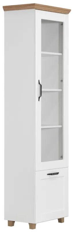 MATIS Βιτρίνα ψηλή με τζάμι Λευκό Contempo Matis730266